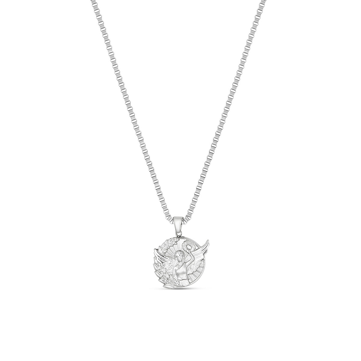 Angel Pendant Necklace - Silver