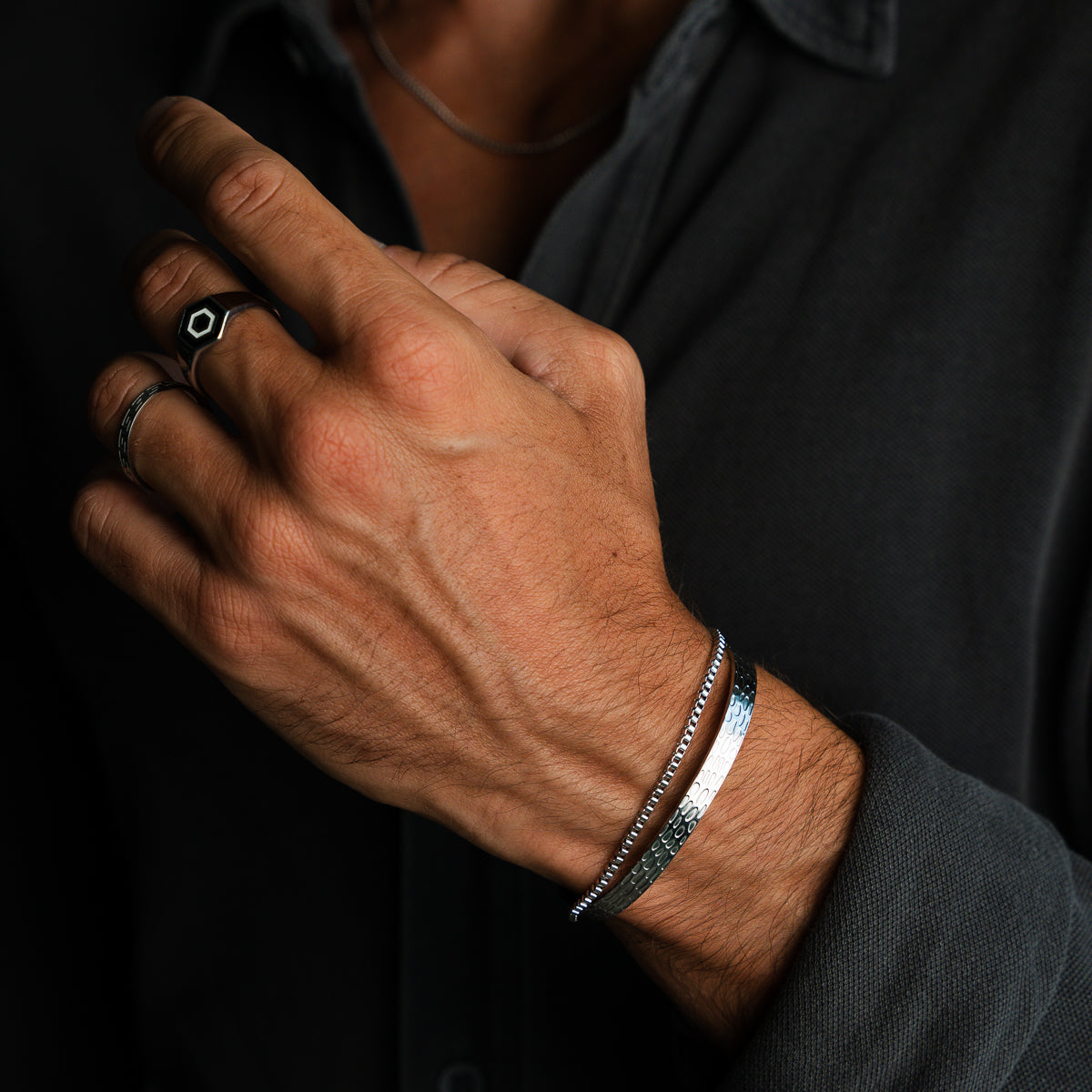 Box Chain Bracelet - Silver