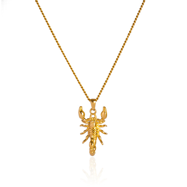 Scorpion Pendant Necklace - 18K Gold Plated