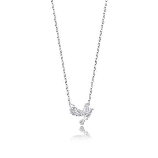 Dove Pendant Necklace - Silver