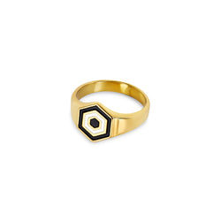 Hex Ring - Gold