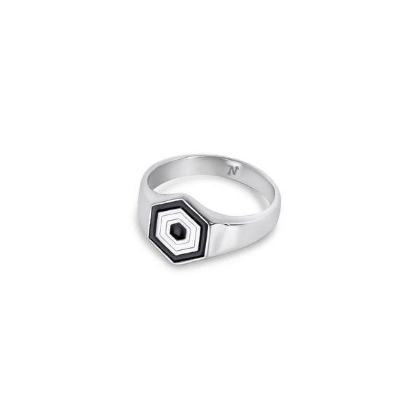 Hex Ring - Silver