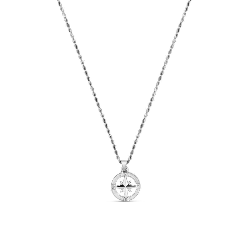 Nautical Star Pendant Necklace - Silver