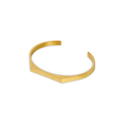 Adjustable Signet Cuff Bangle - Gold