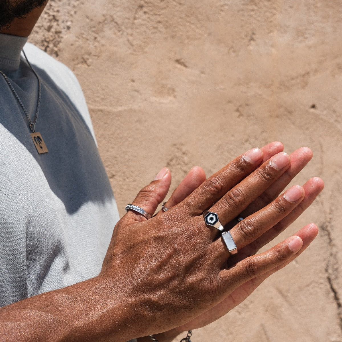 Hex Ring - Silver