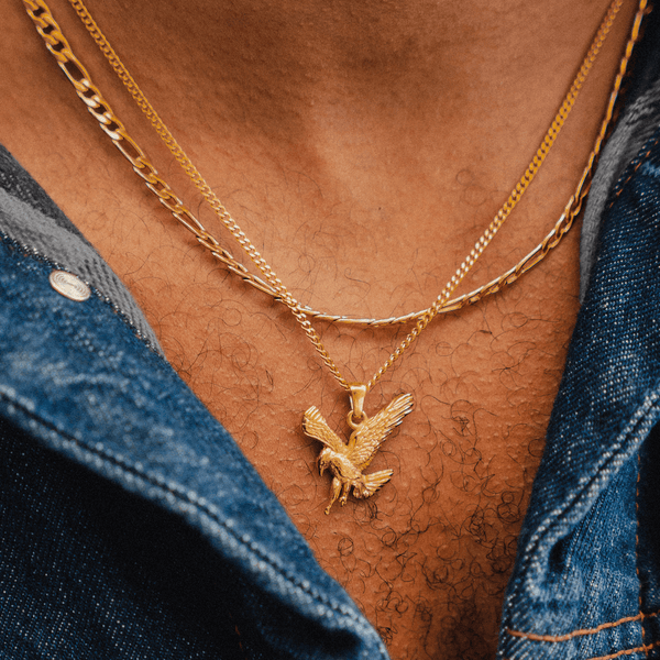 Eagle Pendant Necklace - 18K Gold Plated