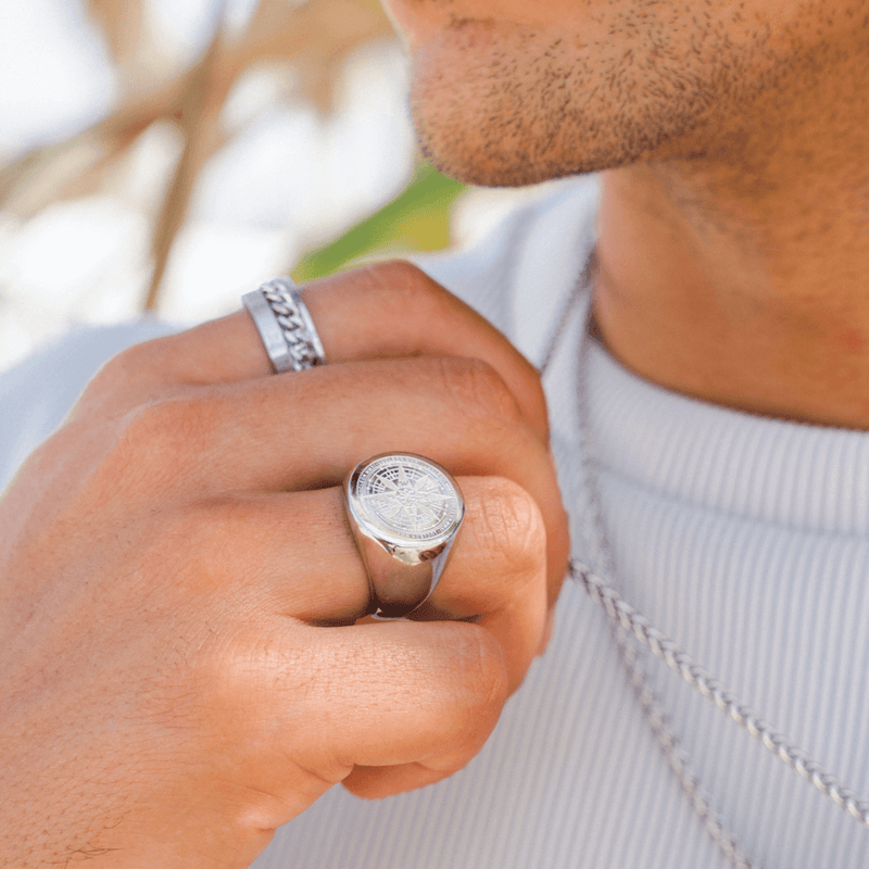 Compass Ring - Silver
