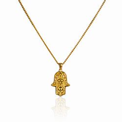 Hamsa Pendant Necklace - 18K Gold Plated