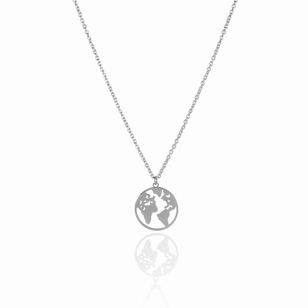 Globe Pendant Necklace - Silver