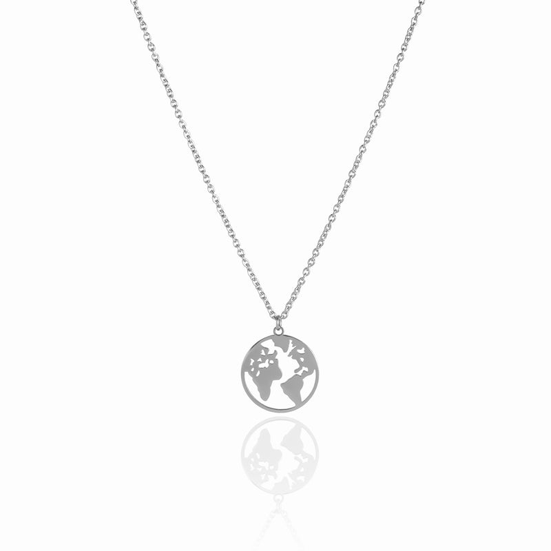 Globe Pendant Necklace - Silver