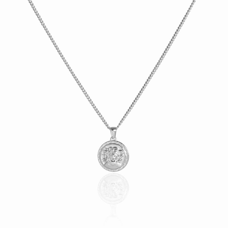 Medusa Pendant Necklace - Silver