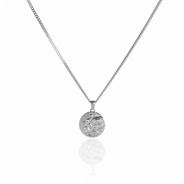 Lion Pendant Necklace - Silver