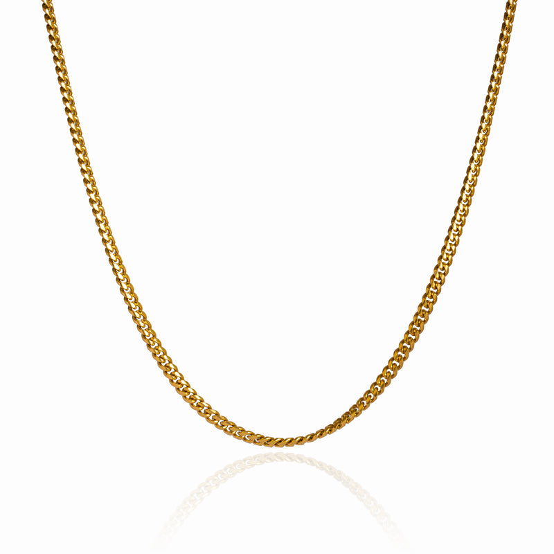 Curb Chain Necklace - 18K Gold Plated
