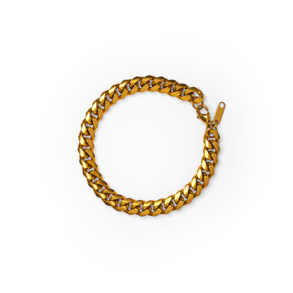 Curb Chain Bracelet - 18K Gold Plated