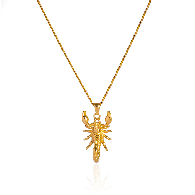 Scorpion Pendant Necklace - 18K Gold Plated